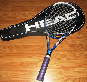 Head Flexpoint Metallix 4 107  Tennis Racquet extra overgrip-Excellent w/cover