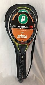 Prince Force 3 OS Tennis Racquet Fused Graphite Titanium Alloy Smash TI Case NWT