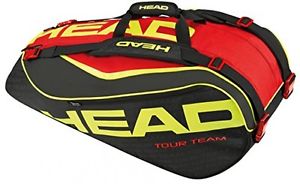 Head 2015 Extreme 9R Supercombi Tennis Bag (Black/Red/Yellow)