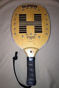 SUPER H Deluxe Maple Platform Tennis Paddle / Racquet Paddle Ball