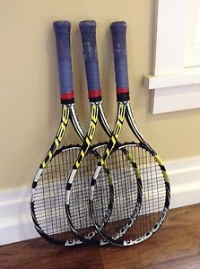 Babolat Aero Pro Drive Tennis Racquets lot 3 grip size 2 1/4 RPM blast strings