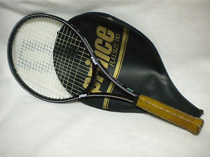 PRINCE GRAPHITE PRO 110TENNIS RACQ WITH ORIG COVER 4" 5/8 LEATHER GRIP VERY NICE