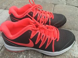 Women's Nike Vapor Court Tennis Sneakers Size 7 Coral Pink & Grey Gray