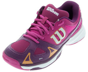Wilson Rush Pro Junior Tennis Sneakers Shoes - Pink/Dark Plum/Clem - Reg $75