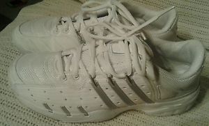 Women's ADIDAS Tennis Sneakers Shoes_Size 9.5 White/Silver
