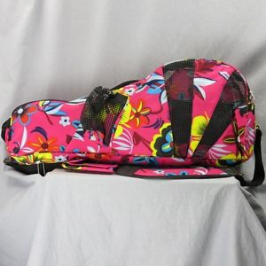 Everest Pink Neon Floral Tennis Bag By Katia Products Multiple Rackets