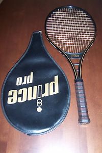 Prince Pro with cover, 1979 Racket;  4 3/4", Black/Gold Collectable