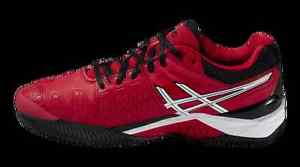 ASICS Gel Resolution 6 Men's CLAY Tennis shoes sneakers - Red/Black - Reg $140