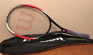 Wilson Hyper Hammer Carbon 5.3 Tennis Racquet 110 sq in Racket 4 3/8 Red