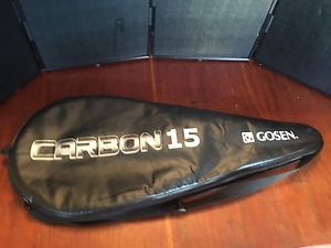 Gosen carbon-15  tennis racquet grip sz   4 3/8   in excellent condition  8.6 0z