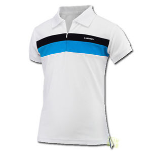 Head Junior Camiseta de tenis Sterry JR Camiseta polo blanco / azul / negro