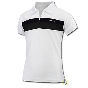 Head Junior Camiseta de tenis Sterry JR Camiseta polo blanco / negro