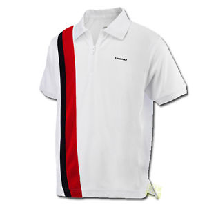 Head Junior Camiseta de tenis Baddley JR Camiseta polo blanco / rojo / negro