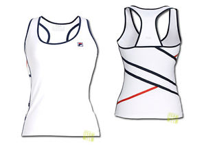 Fila Mujer Camiseta de tenis Top Sin manga camiseta Tea blanco