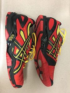 Asics Men's Tennis shoes  Gel Resolution 5 Red/Black/Yellow Size 11.5