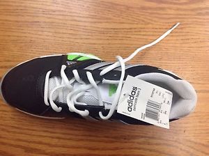 Adidas Barricade Team 3 Tennis Shoes NEW! Size 9 Black and Green and white Trim
