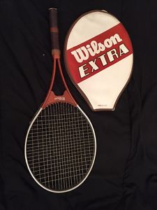 Vintage WILSON Extra Largehead Tennis Racquet - Racket + Cover NICE
