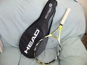very good, used HEAD Microgel Extreme MidPlus  tennis racquet w/ original cover