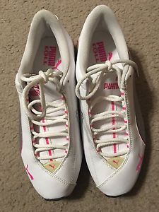 Women's Puma Tennis  Shoe's White And pink