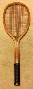 Antique Wood A. J. Reach Tennis Racquet With Gut Strings *Very Nice Condition*