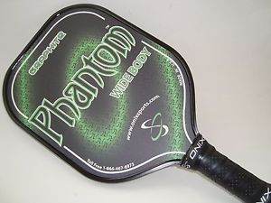 GENTLY USED - ONIX GRAPHITE PHANTOM PICKLEBALL PADDLE ALUMINUM CORE STRONG GREEN