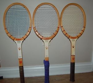 3 Wilson Jack Kramer Autograph Wooden Tennis Racquets