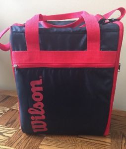 Vintage Wilson Club Tote Tennis Gym Carrying Carry On Bag Black Red 17x13x8