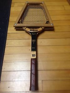 Wilson Conqueror Vintage Wooden Tennis Racquet W/ Press Frame