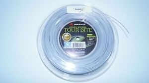 Solinco Tour Bite Suave Papel de la cadena 200m Tenis 1.25mm tanga reel plateado