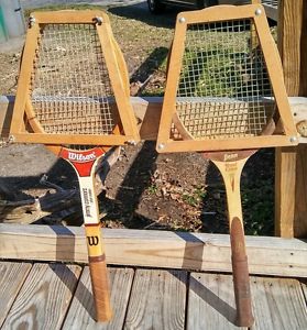 2 Vintage Tennis Racquets  wilson,Jimmy Connors; Penn Royal Court