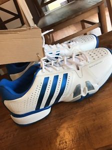NEW Mens 7.0 ADIDAS AdiPower Barricade Tennis Shoes Sneakers Blue White Sz 12.5