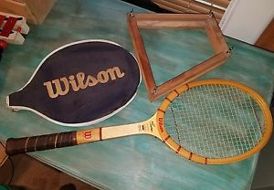 Vintage Wilson Jack Kramer Autograph Tennis Racket With Cover & Press