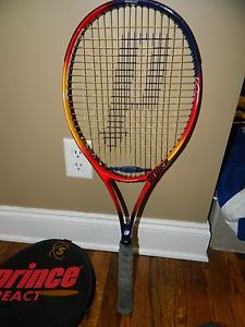 Prince Longbody Synergy React Titanium Tennis Racquet w/Cover EUC!