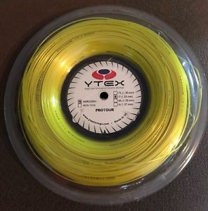 YTEX PROTOUR FLUO. YELLOW 16/1.27mm TENNIS  RACQUET STRING REEL 660 ft/200 m.