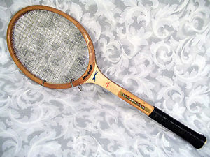 Vtg SLAZENGER BLUE KNIGHT Fibre Armoured Wooden Tennis Racket Made in ENGLAND