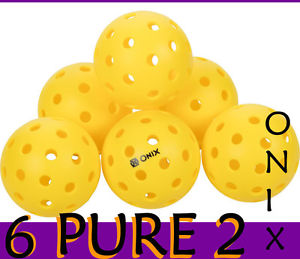 New 7 PACK ONIX Pure2 OUTDOOR-YELLOW Pickleballs> USAPA tournament specs Pure 2
