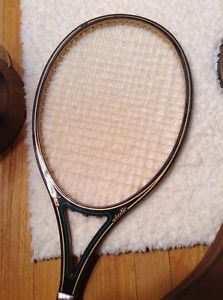 1980 Prince Woodie OS 110 16x19 Graphite-Wood Racket 4 1/2 Strung Cover EXCL