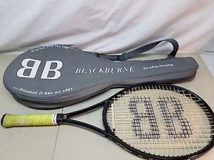 Blackburne ds 107 Double Strung Racket Grip 4 3/8 W/ Case ~ Great Condition
