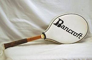 Vntage Bancroft Billie Jean King K5322 Wooden Tennis Racket Sport Tool Cover USA