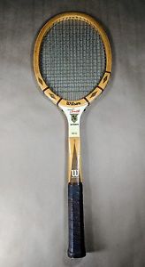 Vintage Wilson Stan Smith Autograph Wooden Tennis Racket Player Endorsed Raquet