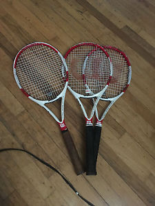 wilson tennis racquets - 6-1 95's 4-1/4 grip 27.5 inch with 18 x 20 pattern