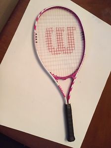 Wilson Triumph V Matrix Tennis Racquet - White/pink - 27 1/5 Length