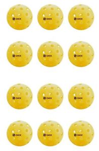 Onix Pure 2 outdoor pickleball yellow 12 balls (dozen balls)