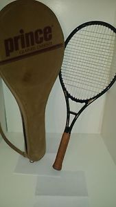 Prince Graphite Original Oversize 4 1/2 Tennis Racquet 4 Stripe +Case Free Ship