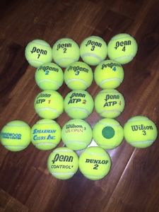 100 Used club tennis balls mixed brands./ half dead /
