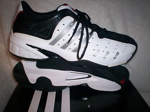 Adidas Mens Tirand III 3 NIB Size 12.5 White/Black/Silver 013813 Tennis Shoe