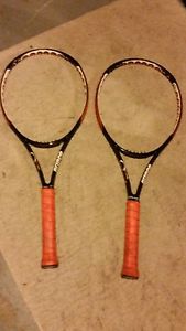 TWO USED Prince Ozone Tour MP Tennis  4 3/8