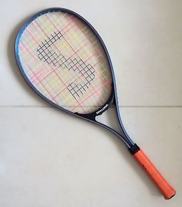 Spalding Tennis Racket - Skill Builders 25 - Blue Aluminum Racquet Serve Vtg 90s