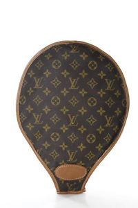 Louis Vuitton Brown Beige Monogram Coated Canvas The French Company Tennis Racqu