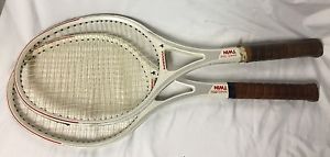 Kneissl White Star Twin Tennis Racquet Racket w/ Head Cover 4-5/8 LOT OF 2